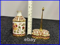 Royal Crown Derby Honeysuckle Trinket Box, Bud Vase, Ring Holder, and Vase