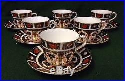 Royal Crown Derby IMARI 1128 6 x Cups & Saucers 1st Quality