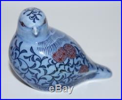 Royal Crown Derby Imaemon Blue Chaffinch Paperweight Box vgc