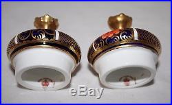 Royal Crown Derby Imari 1128 A Pair of Covered Temple Vases 1913/18