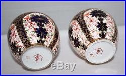 Royal Crown Derby Imari 1128 A Pair of Covered Temple Vases 1913/18