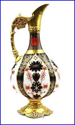 Royal Crown Derby Imari 1128 Ewer Jug Vase 1974