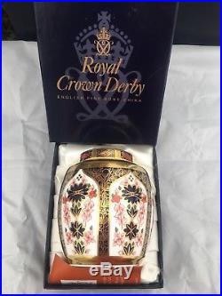 Royal Crown Derby Imari 1128 Ginger Jar 1st Quality