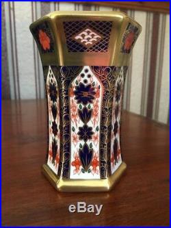 Royal Crown Derby Imari 1128 Octagonal Vase
