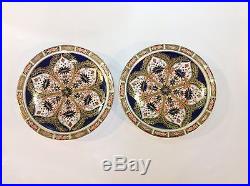 Royal Crown Derby Imari 1128 Pair Footed Torte Stands-Compotes-Porcelain-1885