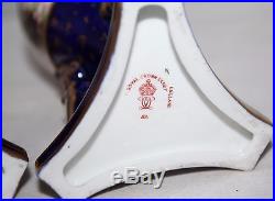 Royal Crown Derby Imari 1128 Pair of 3 Legged Amphora Vases 1909 vgc
