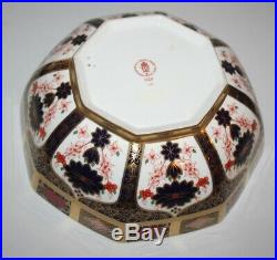 Royal Crown Derby Imari 1128 SGB 9 1/2 Octagonal Bowl LIII/1990 1st/vgc