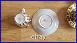 Royal Crown Derby Imari 1128 Teacup with Saucers set of 4 high tea mint vintage