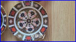 Royal Crown Derby Imari 1128 Teacup with Saucers set of 4 high tea mint vintage