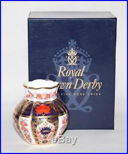 Royal Crown Derby Imari 1128 Viola Vase LX/1997 1st/vgc/box