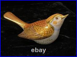 Royal Crown Derby Imari 2004 Nightingale Paperweight Gold Stopper A Rare One