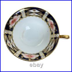 Royal Crown Derby Imari #2451 Footed Cup & Saucer Set of 6 England VGUC