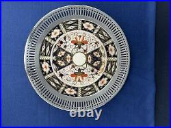 Royal Crown Derby Imari 2451 Sterling Rim Cake Server 1911