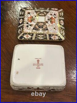 Royal Crown Derby Imari 2451- Trinket Cigarette Box & Lid FREE USA SHIPPING