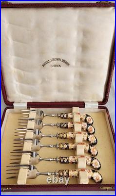 Royal Crown Derby Imari # 2451 salad forks (boxed set of 6)
