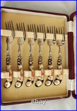 Royal Crown Derby Imari # 2451 salad forks (boxed set of 6)