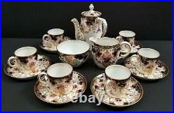 Royal Crown Derby Imari 3788 Demitasse Set Tea / Coffee Pot Creamer (15) England