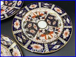 Royal Crown Derby Imari 6 Dessert Plates Set of 4 Bone China England