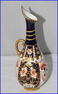 Royal Crown Derby Imari 6299 7 handled vase/ewer 1918