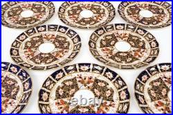 Royal Crown Derby Imari 8.5 In Plates with Scalloped Edge Very Rare 1926 Set of 8