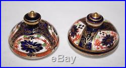 Royal Crown Derby Imari 876 A Pair of Covered Ovoid Vases c1880