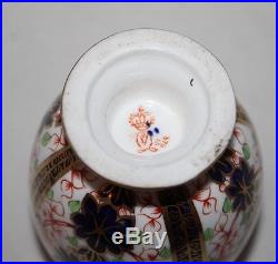 Royal Crown Derby Imari 876 A Pair of Covered Ovoid Vases c1880