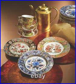 Royal Crown Derby Imari Accent Blue Camellias Plate New 1st Quality Boxed