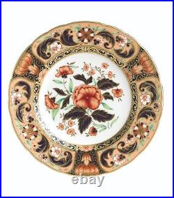 Royal Crown Derby Imari Accent Plate Derby Pink Camellias New 1st Quality