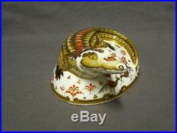 Royal Crown Derby Imari Animal Paperweight Gold Stopper Crocodile
