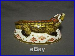 Royal Crown Derby Imari Animal Paperweight Gold Stopper Crocodile