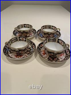 Royal Crown Derby Imari Bone China Set of 4 Cup and Saucer
