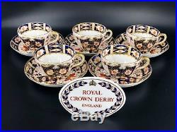 Royal Crown Derby Imari Breakfast Tea Cup And Saucer Set Of 5 Bone China small
