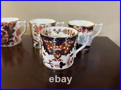 Royal Crown Derby Imari Coffee Can Cup Curator's Collection Set Of Six