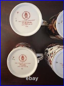 Royal Crown Derby Imari Coffee Can Cup Curator's Collection Set Of Six