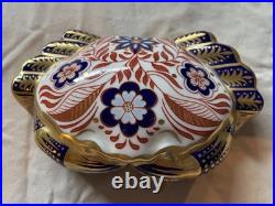 Royal Crown Derby Imari Crab Paperweight silver stopper 1998