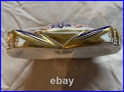 Royal Crown Derby Imari Crab Paperweight silver stopper 1998