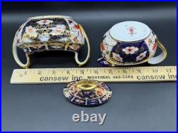 Royal Crown Derby Imari Creamer Sugar Set Bone China England