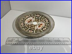 Royal Crown Derby Imari Dessert plate with Sterling rim