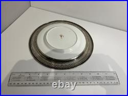 Royal Crown Derby Imari Dessert plate with Sterling rim