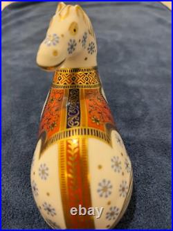 Royal Crown Derby Imari Elephant & Horse, Gold Stoppers, Excellent Condition