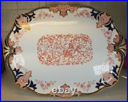Royal Crown Derby Imari Fern #2712 Large Tray 17 3/4 X 13 3/4 1911 Gold Trim