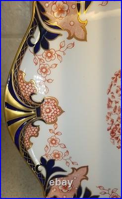 Royal Crown Derby Imari Fern #2712 Large Tray 17 3/4 X 13 3/4 1911 Gold Trim