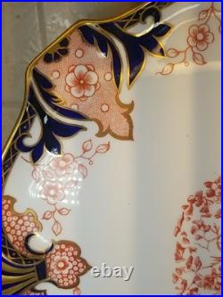 Royal Crown Derby Imari Fern #2712 Large Tray 17 3/4 X 13 3/4 1911 Gold Trim