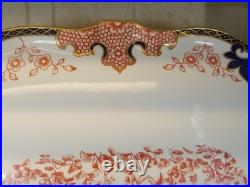 Royal Crown Derby Imari Fern #2712 Large Tray 17 3/4 X 13 3/4 1911 Gold Trim