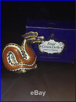 Royal Crown Derby Imari Paperweights Collection Dragon In Original Box