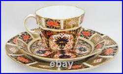 Royal Crown Derby Imari Pattern 1128 Trio-cup, Saucer & Side Plate (c)1917