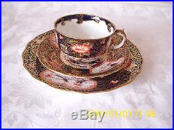 Royal Crown Derby Imari Pattern Cup & Saucer & Plate Rare Dated 1909 No 4591