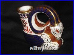 Royal Crown Derby Imari Pattern Mythical Winged Ram Candlestick