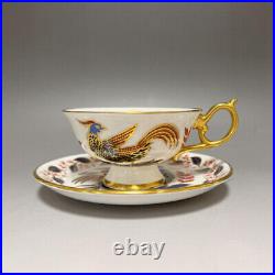 Royal Crown Derby Imari Phoenix and Bird Design Tea Cup and Saucer