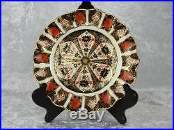 Royal Crown Derby Imari Plate 1128 Fluted Edge Date 1977